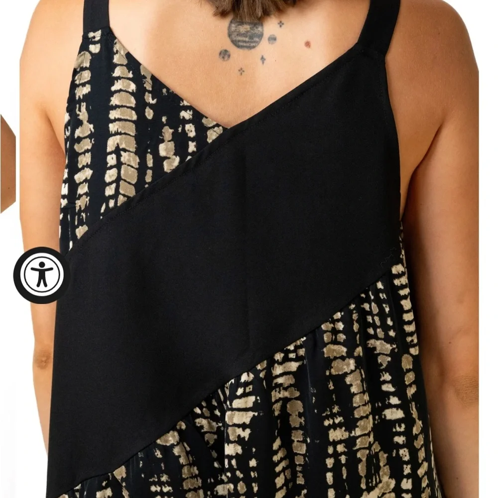 Elegant Black and Tan Jumpsuit - Picture 6 of 11